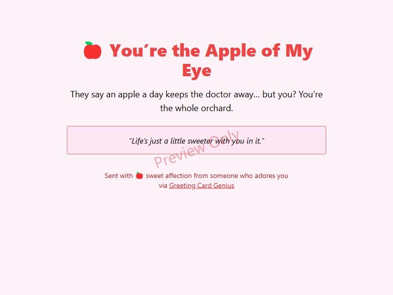 Apple of My Eye Card Preview