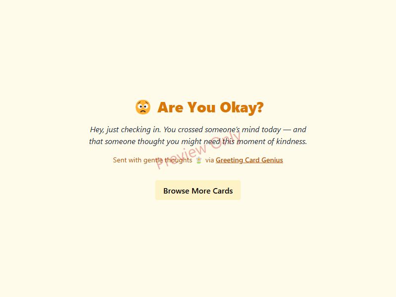 Are You Okay Card Preview