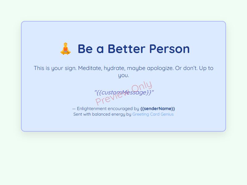 Be a Better Person Card Preview