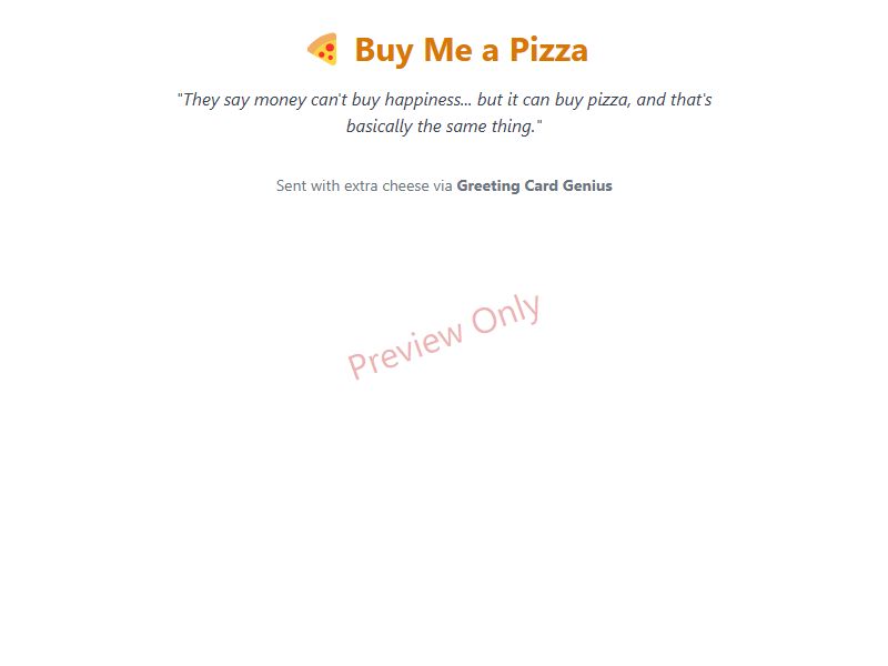 Buy Me a Pizza Card Preview