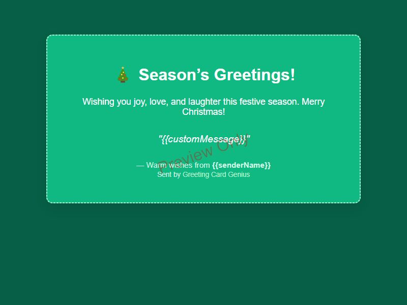Christmas Card Preview