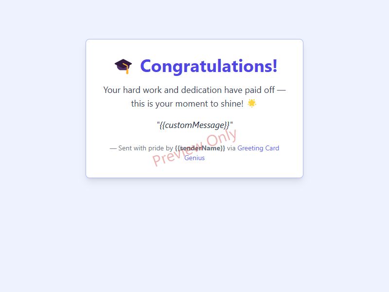 Congrats Card Preview