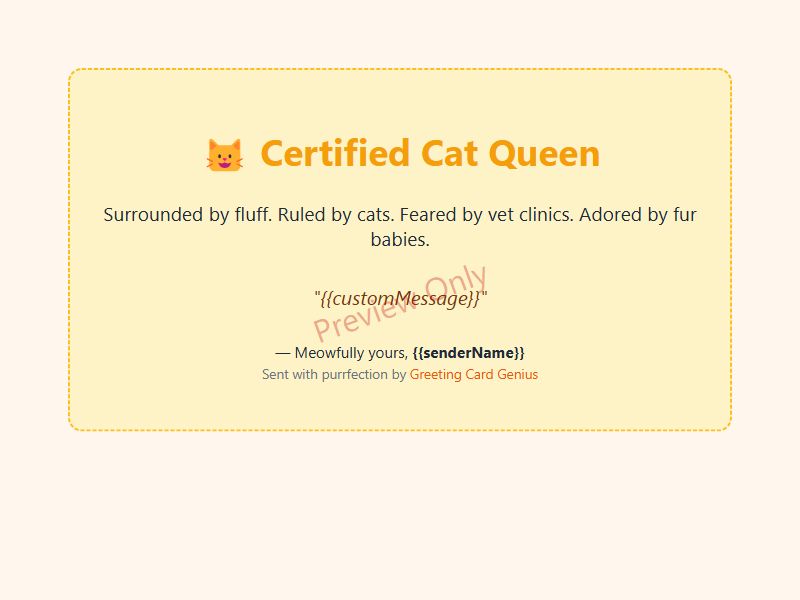 Crazy Cat Lady Card Preview