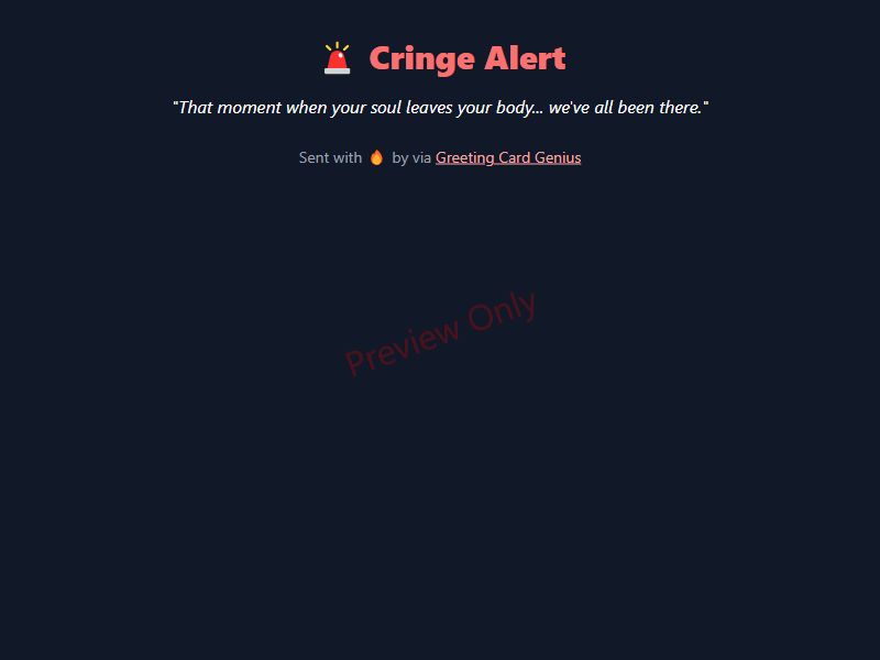 Cringe Alert Card