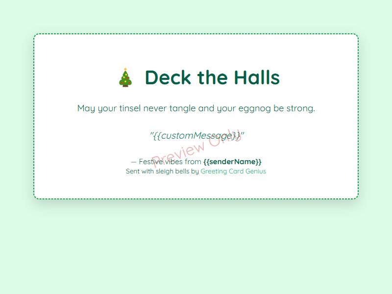 Deck the Halls Card Preview