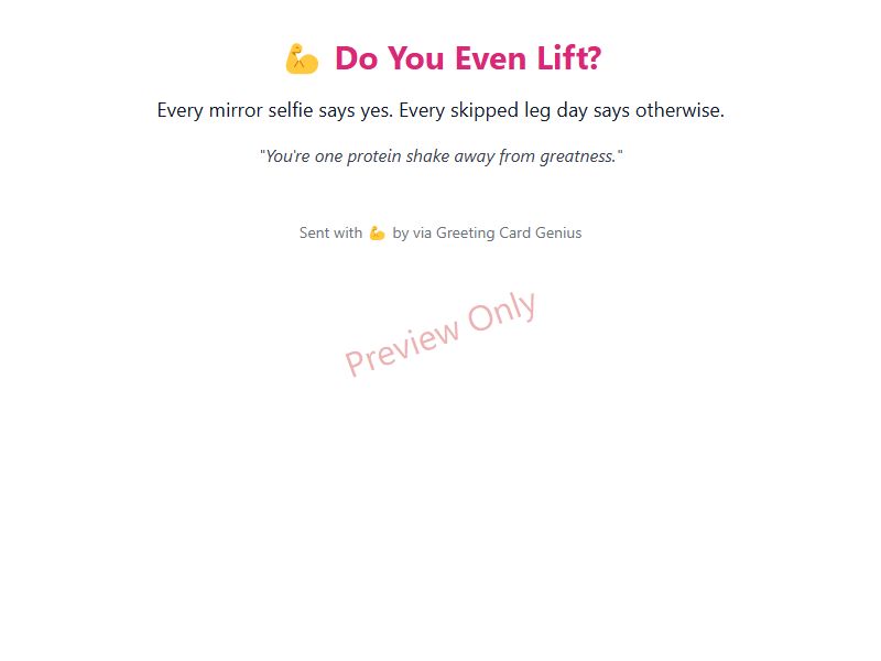 Do You Even Lift Card Preview
