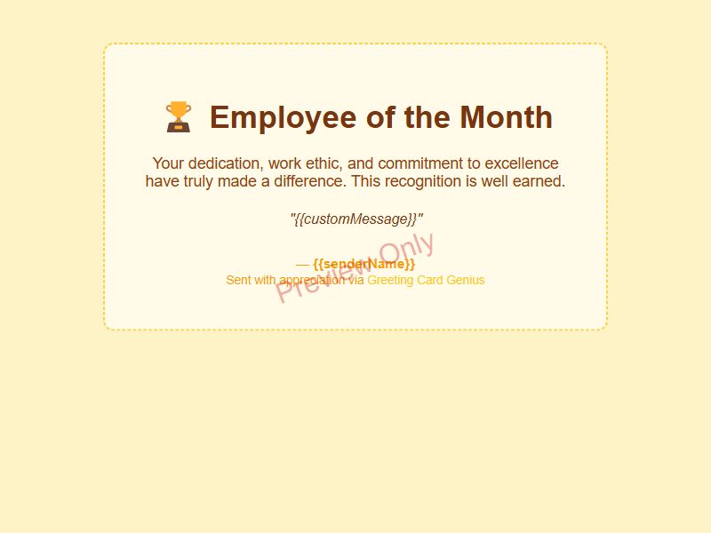 Employee of the Month Preview
