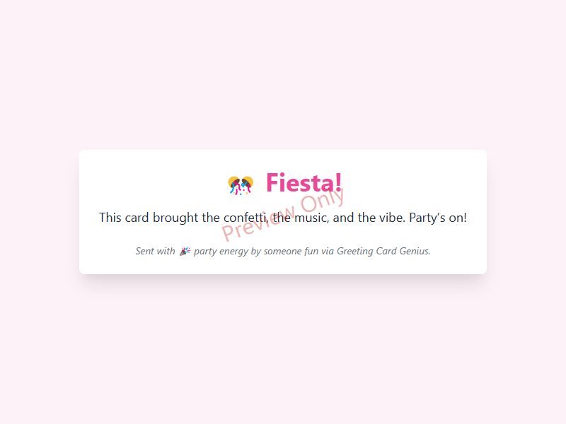 Fiesta Card Preview