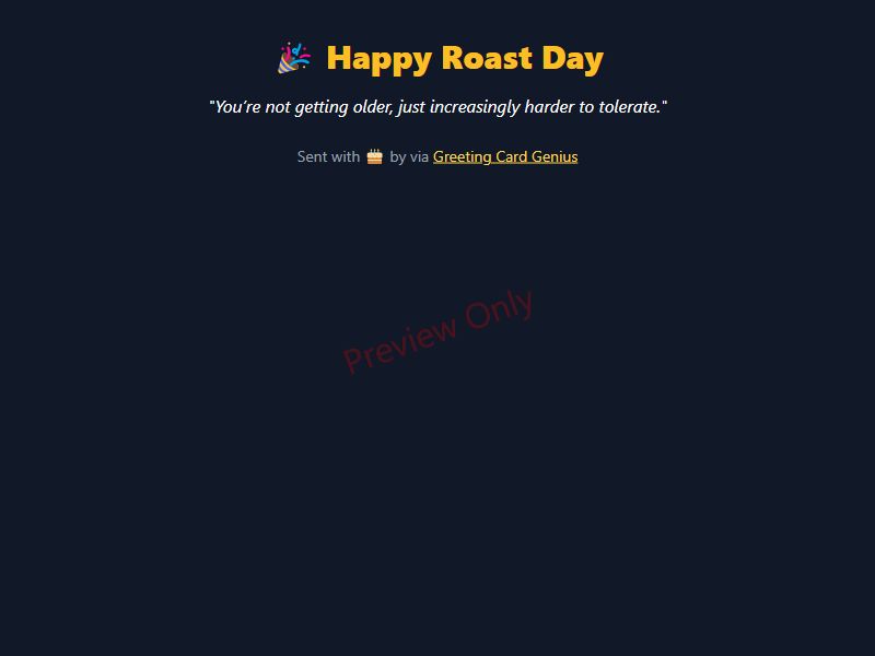 Funny Birthday Card Preview