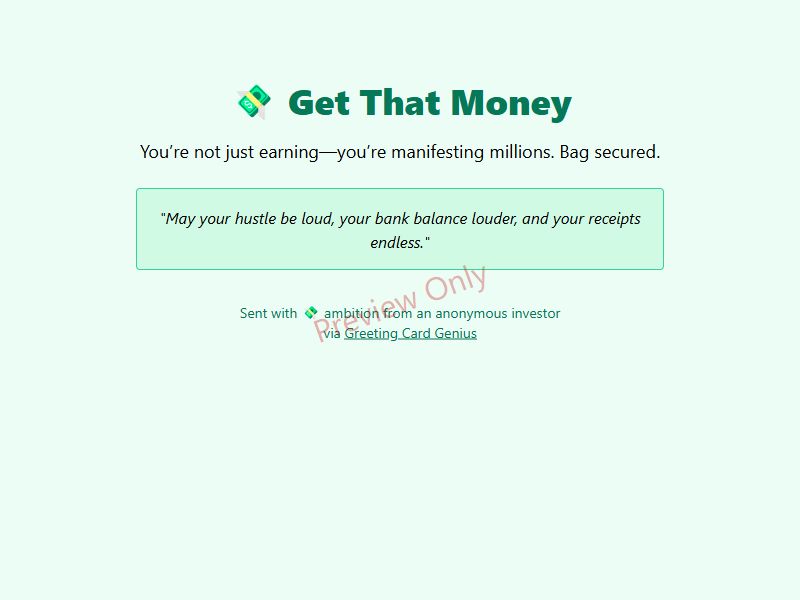 Get That Money Card Preview