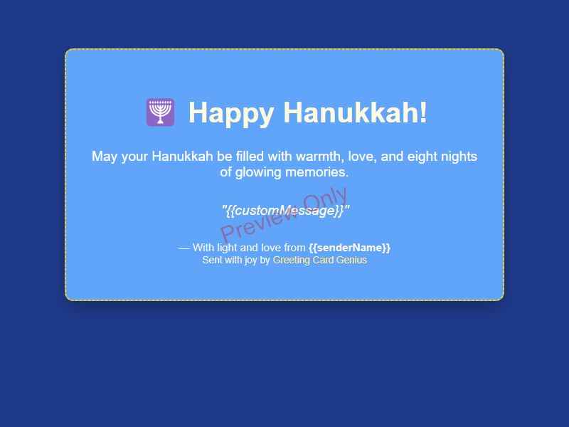 Hanukkah Card Preview