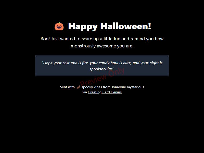 Happy Halloween Card Preview
