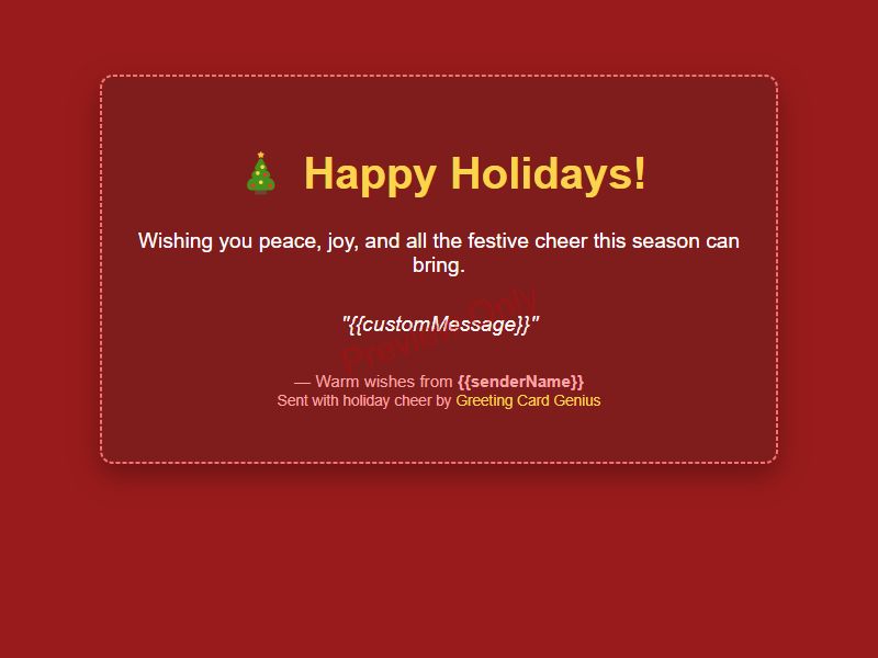 Holiday Card Preview