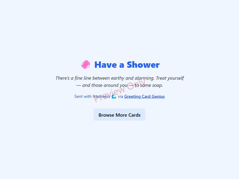 Have a Shower Card Preview