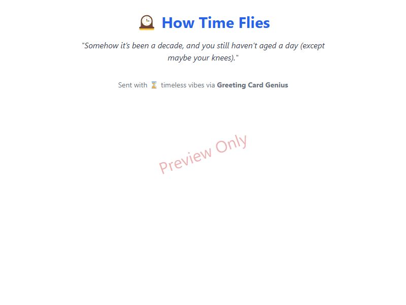 How Time Flies Card Preview