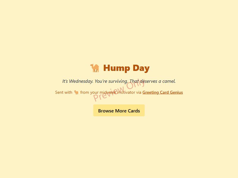 Hump Day Card Preview