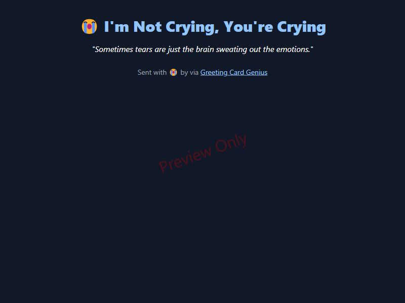 Emotional Crying Card Preview