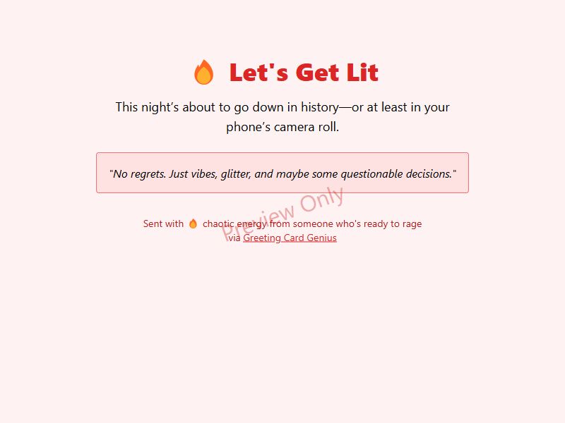 Let's Get Lit Card Preview