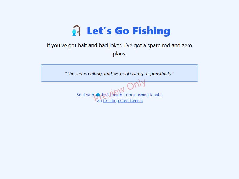 Let's Go Fishing Card Preview