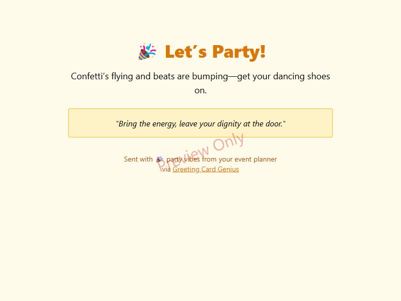 Let’s Party Card Preview