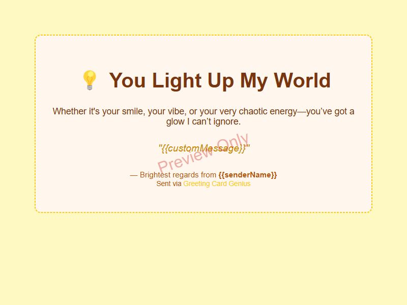 You Light Up My World Preview