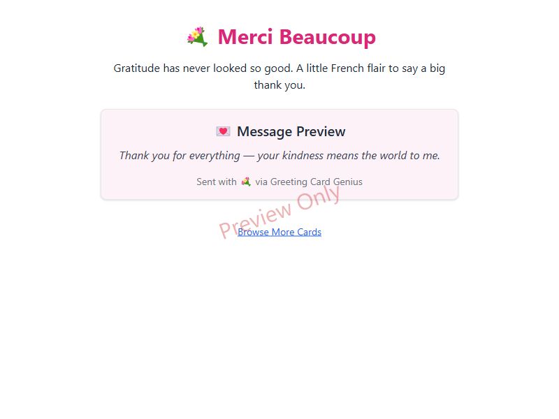 Merci Card Preview