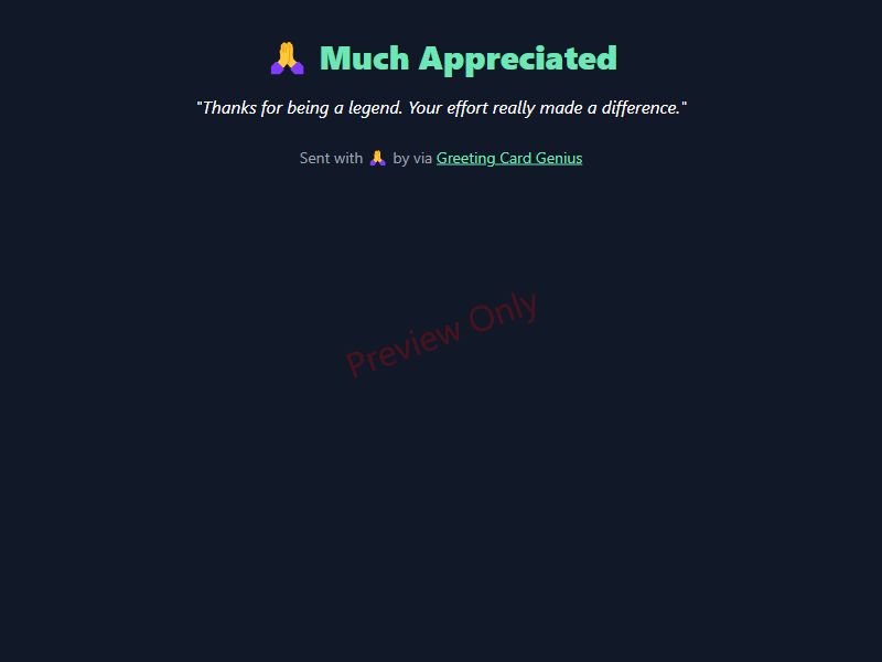 Much Appreciated Card Preview