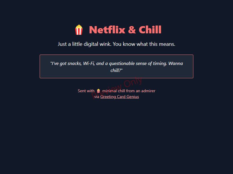 Netflix & Chill Card Preview