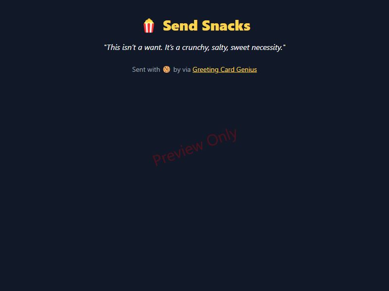 Send Snacks Card