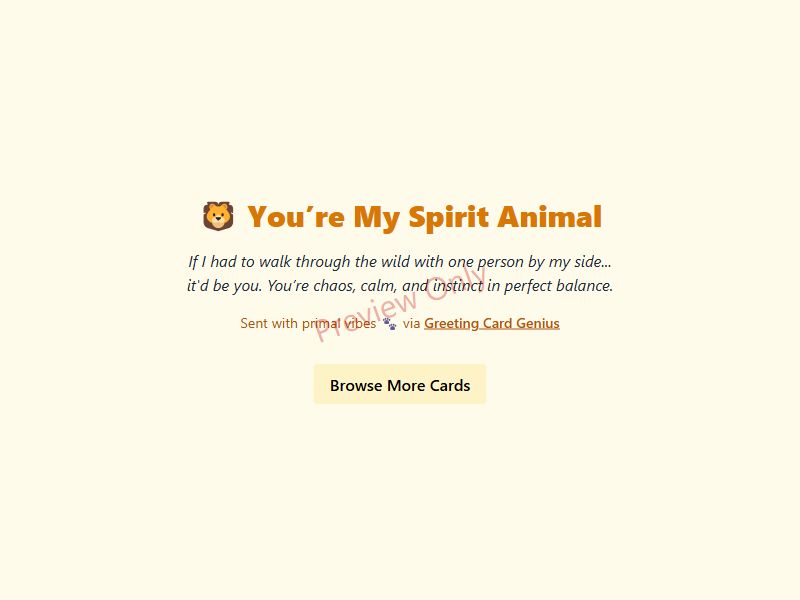 Spirit Animal Card Preview