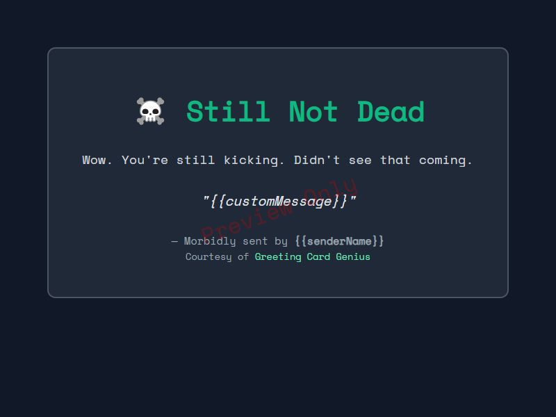 Still Not Dead Preview