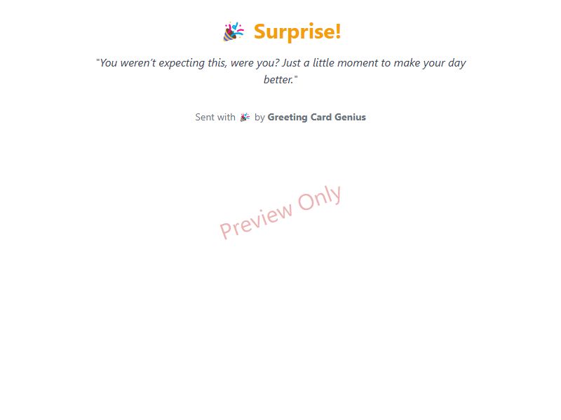 Surprise Card Preview