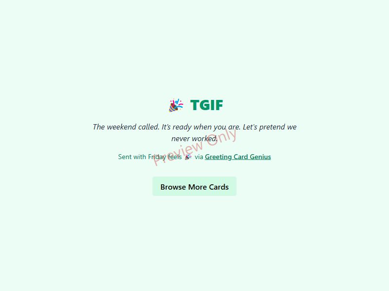 TGIF Card Preview