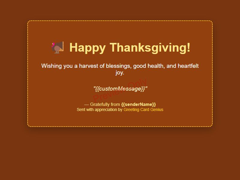 Thanksgiving Card Preview