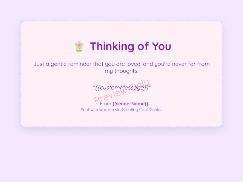 Thinking of You Card Preview