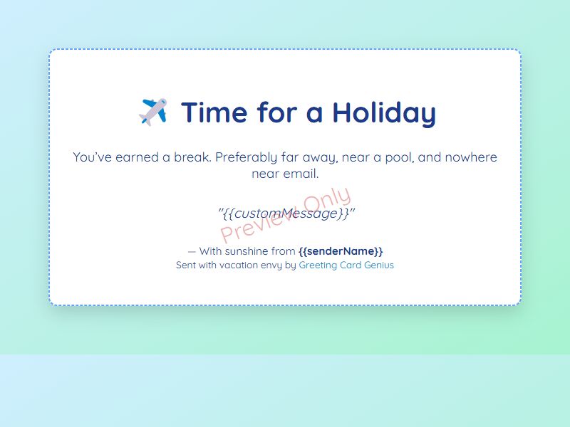 Holiday Card Preview
