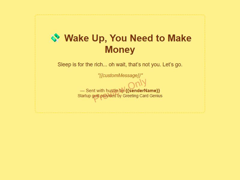Wake Up Card Preview