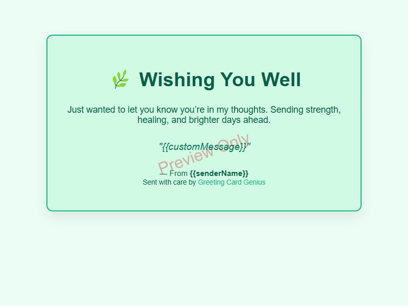 Wish You Well Card Preview