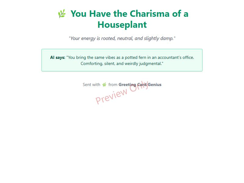 Houseplant Card Preview
