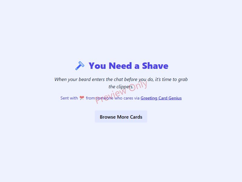 You Need a Shave Card Preview