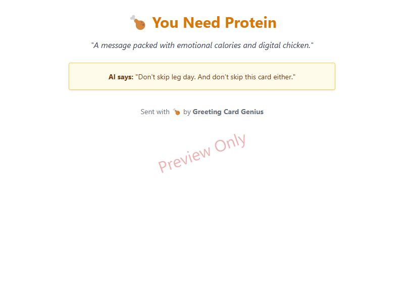 You Need Protein Card Preview