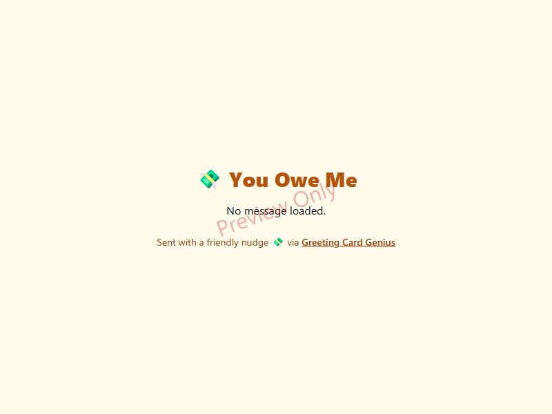 You Owe Me Card Preview