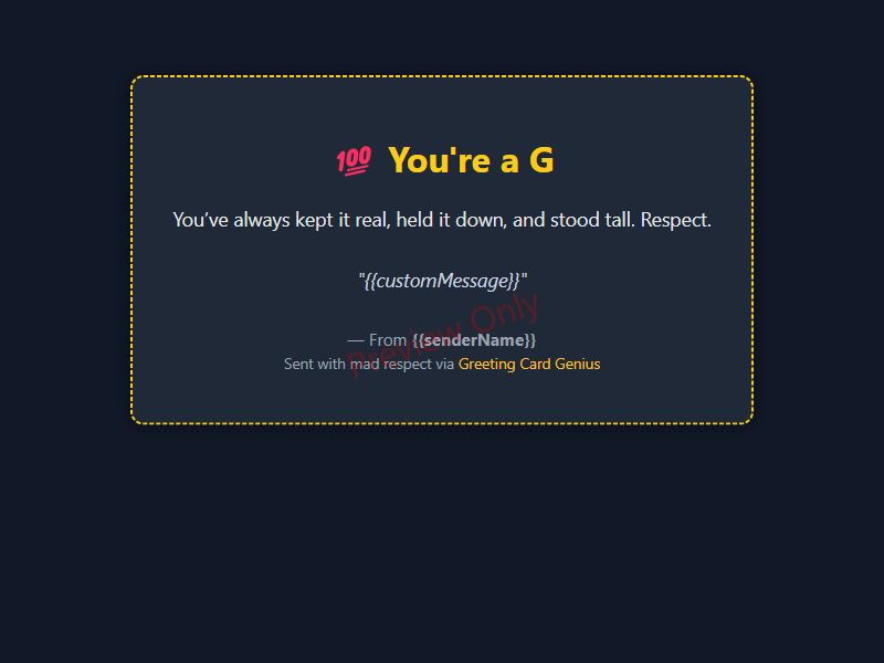 You're a G Card Preview