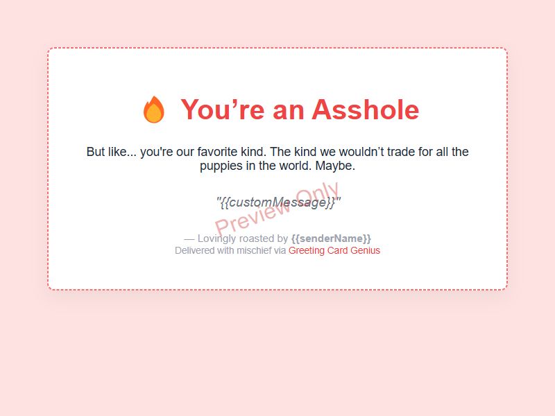 You're an Asshole Card Preview