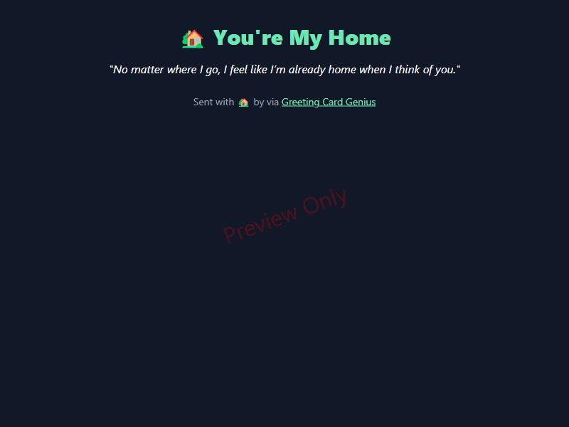 You're My Home Card