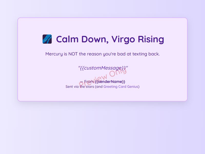 Astrology Card Preview